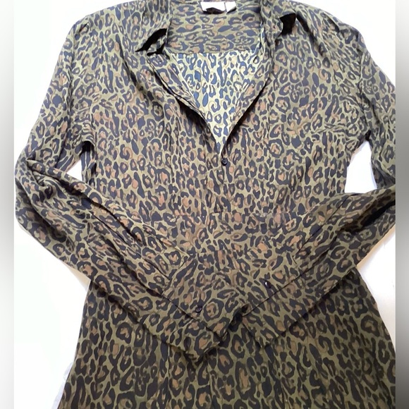 Leopard Print Long Sleeve Dress Small - Picture 12 of 12
